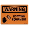 thumbnail image 1 of SignMission OS-WS-A-1218-L-12828 12 x 18 in. OSHA Warning Sign - Rotating Equipment, 1 of 6