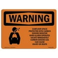 thumbnail image 1 of SignMission OS-WS-A-1218-L-12839 12 x 18 in. OSHA Warning Sign - Subfloor Space Protected with Symbol, 1 of 6