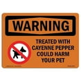 thumbnail image 1 of OSHA WARNING Sign - Treated With Cayenne Pepper With Symbol | Aluminum Sign | Protect Your Business, Work Site, Warehouse & Shop Area | Made in the USA, 1 of 6