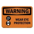 thumbnail image 1 of SignMission OS-WS-A-1218-L-12908 12 x 18 in. OSHA Warning Sign - Wear Eye Protection, 1 of 6