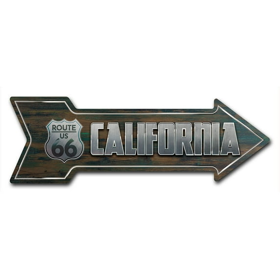 SignMission 12 x 36 in. Indoor & Outdoor Decor Direction Sticker Vinyl Wall Decals - California 66 - 24 in.