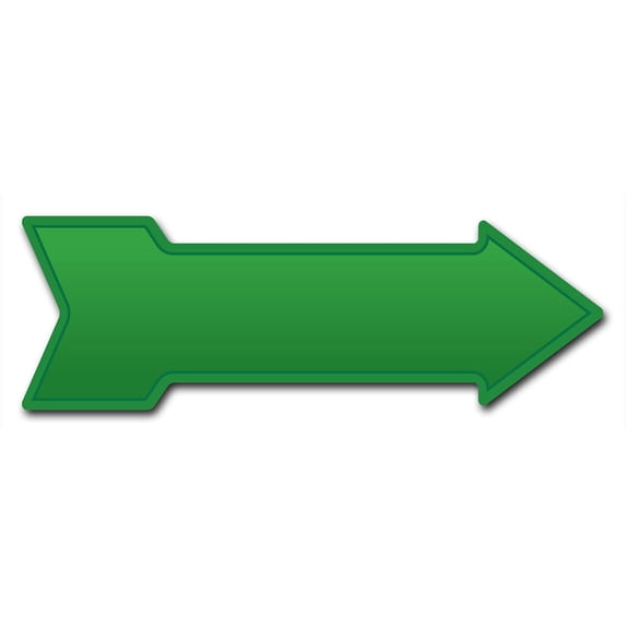 SignMission 12 x 36 in. Indoor & Outdoor Decor Direction Sticker Vinyl Wall Decals - Green - 24 in.