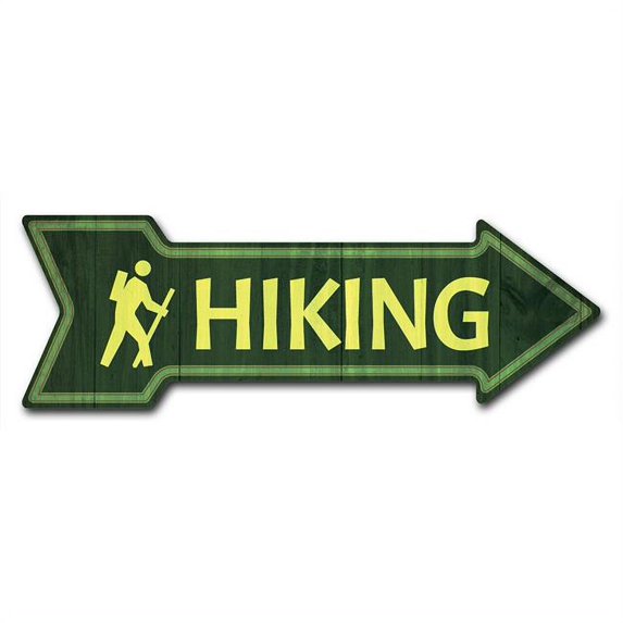 SignMission 12 x 36 in. Indoor & Outdoor Decor Direction Sticker Vinyl Wall Decals - Hiking - 24 in.