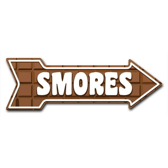 SignMission 12 x 36 in. Indoor & Outdoor Decor Direction Sticker Vinyl Wall Decals - Smores - 24 in.