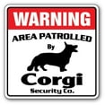 thumbnail image 1 of SignMission 12 x 8 in. Corgi Security Decal - Area Patrolled Pet Dog Gag Funny Gift Patrol Vet Breeder, 1 of 4