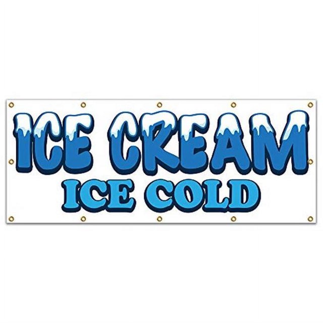 11.5ft Ice Cream Swooper Feather Flag – Full Curve Windless, Concession Food Banner