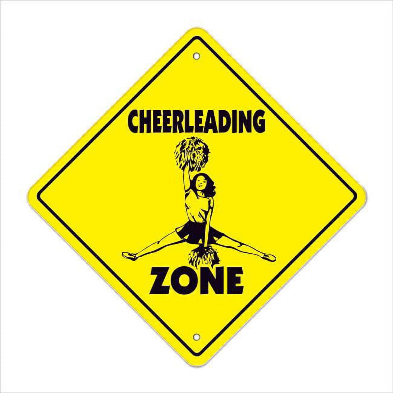 SignMission 14 in. Cheerleading Zone Xing Crossing Sign