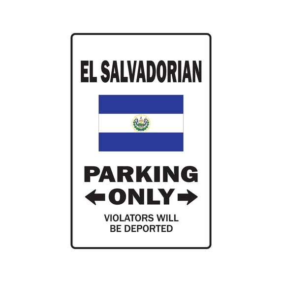 EL SALVADORIAN Parking Aluminum Sign el salvador central america | Indoor/Outdoor | 14" Tall