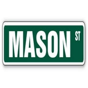 SignMission  14 in. Mason Street Childrens Name Room Sign