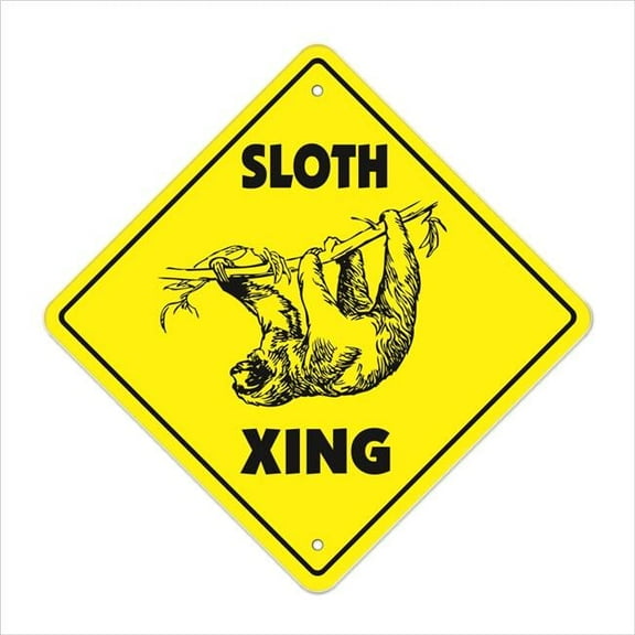 SignMission  14 x 14 in. Sloth Crossing Zone Xing Sign