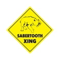 thumbnail image 1 of Sabertooth Crossing Sign Zone Xing | Indoor/Outdoor | 14" Tall zoo bones prehistoric museum, 1 of 5