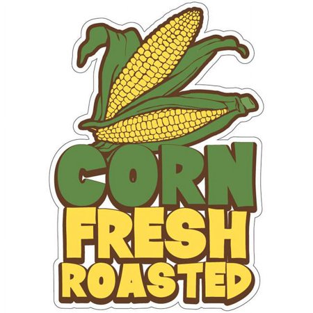 SignMission 16 in. Decal Concession Stand Food Truck Sticker - Corn Fresh Roasted