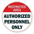 thumbnail image 1 of Authorized Personnel Only 2 Non-Slip Floor Marker | 16" Circle Vinyl Decal | Protect Your Business, Work Place & Customers |  Made in The USA, 1 of 3
