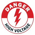 thumbnail image 1 of High Voltage Non-Slip Floor Marker | 16" Circle Vinyl Decal | Protect Your Business, Work Place & Customers |  Made in The USA, 1 of 3