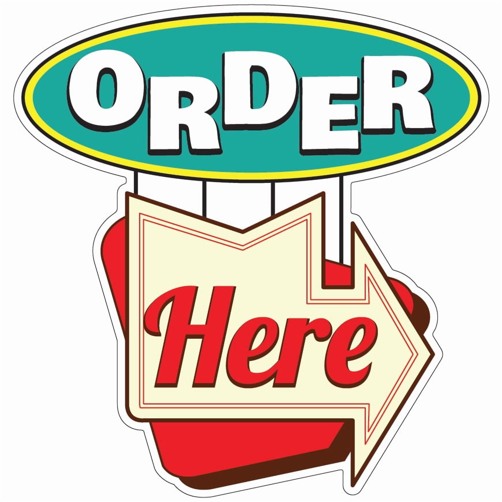 Order Here 16" Decal Concession Stand Food Truck Sticker