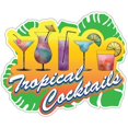 thumbnail image 1 of SignMission 16 in. Tropical Cocktails Decal Concession Stand Food Truck Sticker, 1 of 1