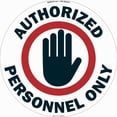 thumbnail image 1 of Authorized Personnel Only Non-Slip Floor Marker | 3 Pack of 16" Circle Vinyl Decal | Protect Your Business, Work Place & Customers |  Made in The USA, 1 of 3