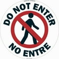 thumbnail image 1 of Do Not Enter - No Entre Non-Slip Floor Marker | 16" Circle Vinyl Decal | Protect Your Business, Work Place & Customers |  Made in The USA, 1 of 3