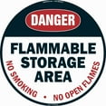 thumbnail image 1 of Flammable Storage Area Non-Slip Floor Marker | 16" Circle Vinyl Decal | Protect Your Business, Work Place & Customers |  Made in The USA, 1 of 3