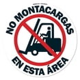 thumbnail image 1 of SignMission 16 x 16 in. Non-Slip Circle Vinyl Floor Decal - No Forklifts Spanish - Pack of 3, 1 of 1
