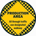 thumbnail image 1 of Production Area Non-Slip Floor Marker | 3 Pack of 16" Circle Vinyl Decal | Protect Your Business, Work Place & Customers |  Made in The USA, 1 of 3