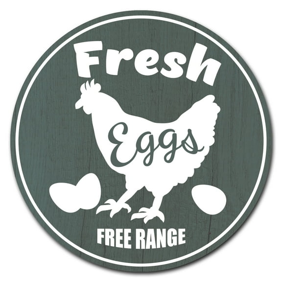 SignMission  16 x 24 in. Corrugated Plastic Sign with Stakes Circular - Farmers Market Fresh Eggs