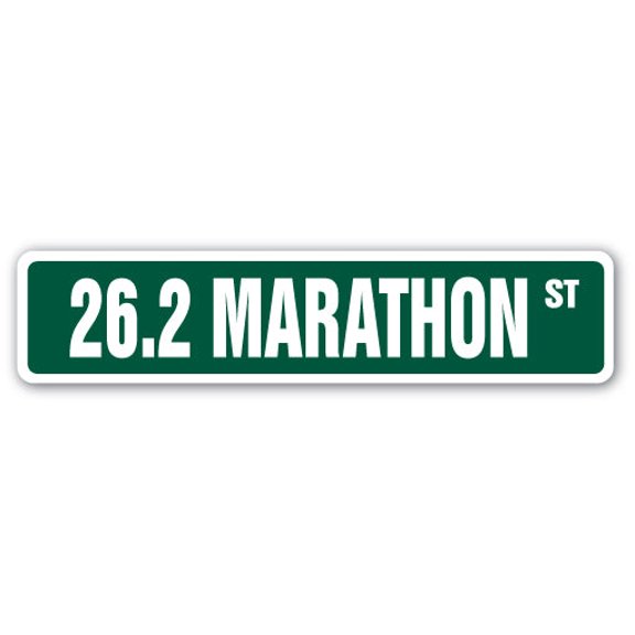 SignMission SS-26.2 MARATHON 18 in. 26.2 Marathon Street Sign - Runner Shoes Jog Jogging Run
