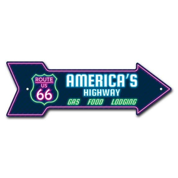 SignMission P-ARROW-999996 18 in. 66 Lodging Arrow Sign
