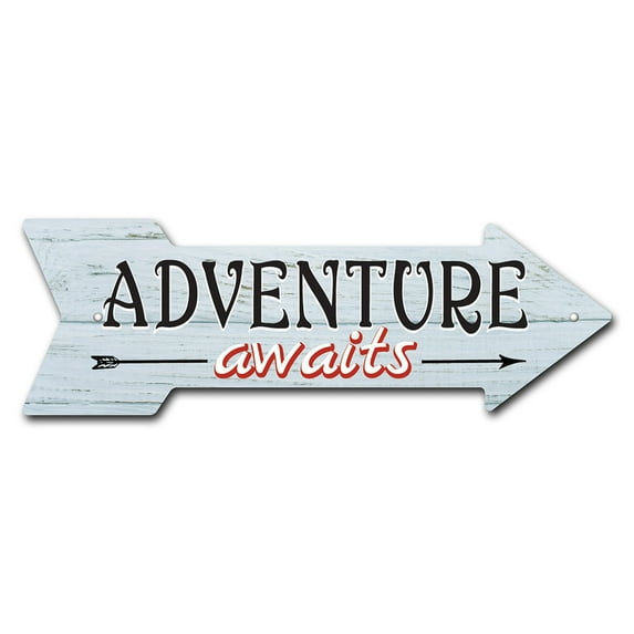 SignMission P-ARROW-999994 18 in. Adventure Awaits Arrow Sign