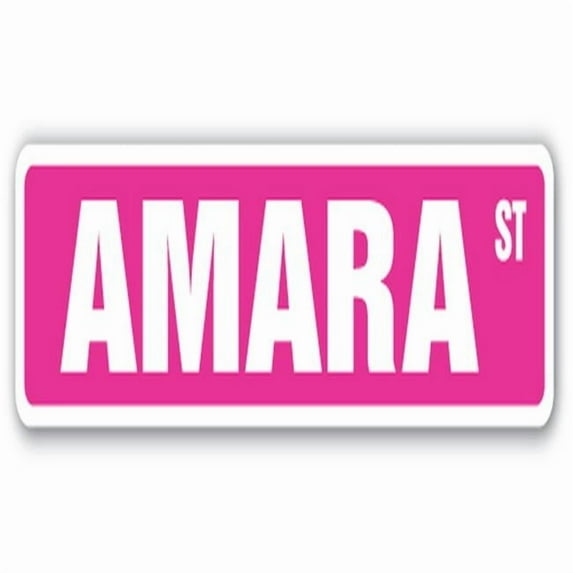 AMARA Street Sign Childrens Name Room Sign | Indoor/Outdoor | 18" Wide