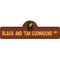 thumbnail image 1 of Black And Tan Coonhound Street Sign | Indoor/Outdoor | Dog Lover Funny Home Décor for Garages, Living Rooms, Bedroom, Offices | SignMission personalized gift | 18" Wide, 1 of 5