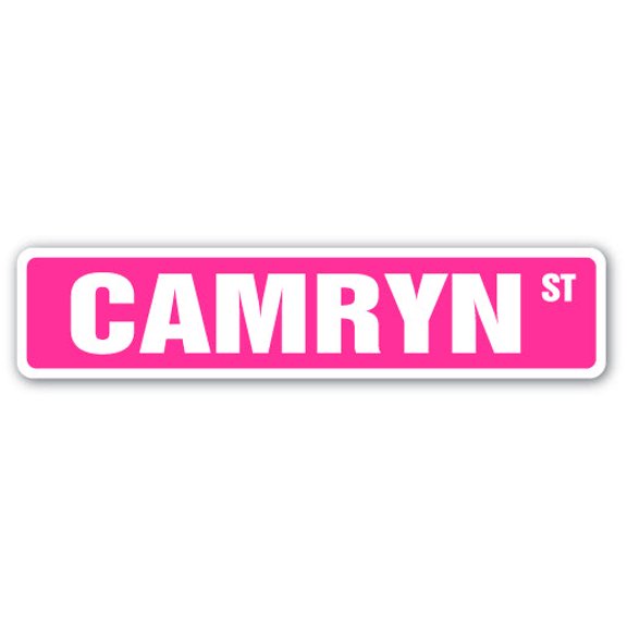 CAMRYN Street Sign Childrens Name Room Sign | Indoor/Outdoor | 18" Wide