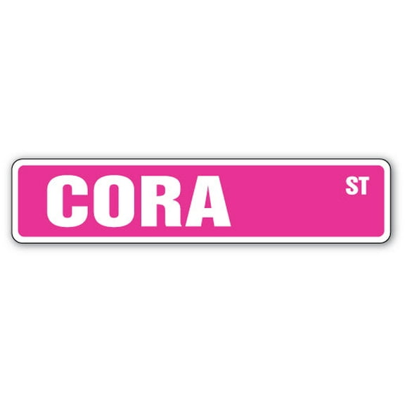 CORA Street Sign Childrens Name Room Sign | Indoor/Outdoor |  18" Wide