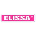 thumbnail image 1 of ELISSA Street Sign Childrens Name Room Sign | Indoor/Outdoor |  18" Wide, 1 of 5