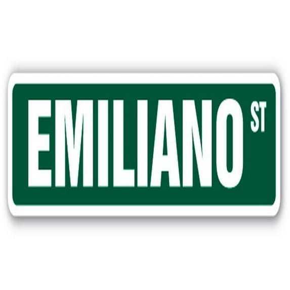 EMILIANO Street Sign Childrens Name Room Sign | Indoor/Outdoor | 18" Wide