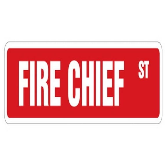 FIRE CHIEF Street Sign station fighter department house engine | Indoor/Outdoor | 18" Wide