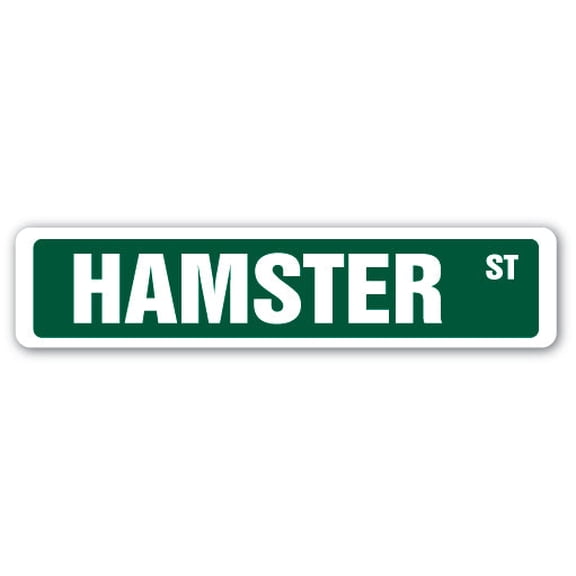HAMSTER Street Sign race wheel tricks shavings litter | Indoor/Outdoor |  18" Wide