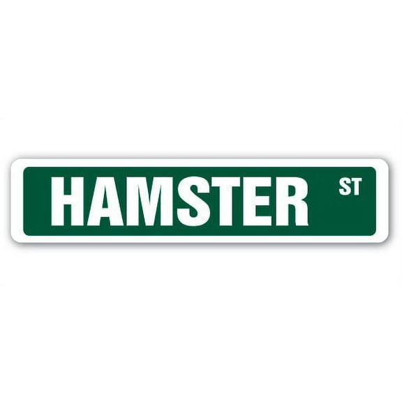 HAMSTER Street Sign race wheel tricks shavings litter | Indoor/Outdoor |  18" Wide