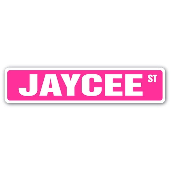 JAYCEE Street Sign Childrens Name Room Sign | Indoor/Outdoor | 18" Wide