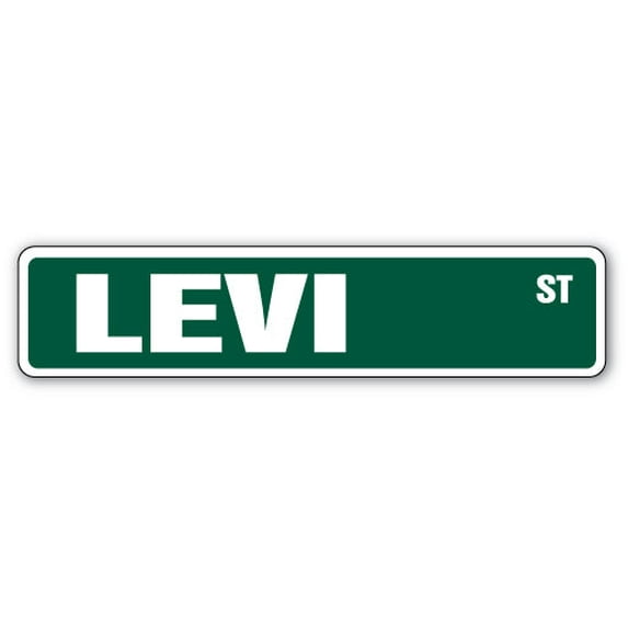 LEVI Street Sign Childrens Name Room Sign | Indoor/Outdoor | 18" Wide