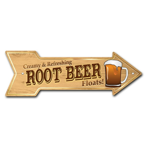 SignMission  18 in. Root Beer Arrow Sign