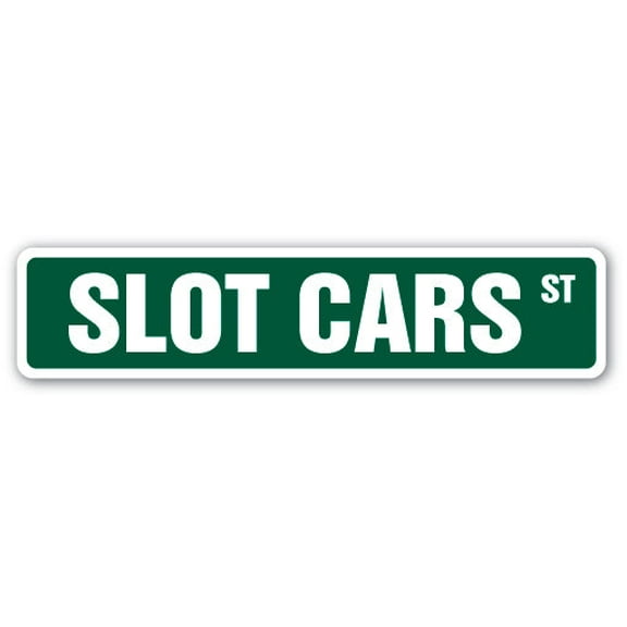 SLOT CARS Street Sign race slotcar trucks collector toys | Indoor/Outdoor |  18" Wide