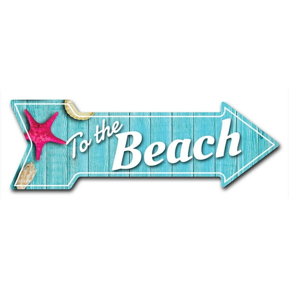 SignMission P-ARROW-999567 18 in. To the Beach Arrow Sign