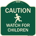 thumbnail image 1 of SignMission A-DES-G-1818-9860 18 x 18 in. Designer Series Sign - Caution Watch for Children, 1 of 4