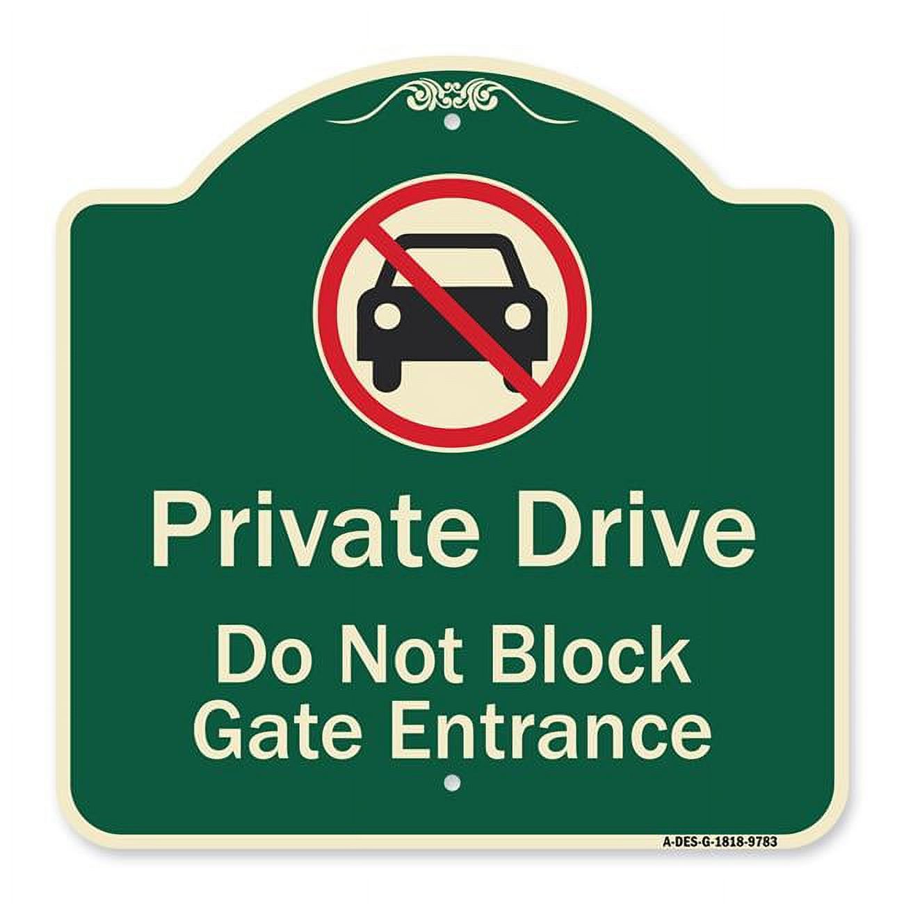 SignMission 18 x 18 in. Designer Series Sign - Private Drive Do Not ...