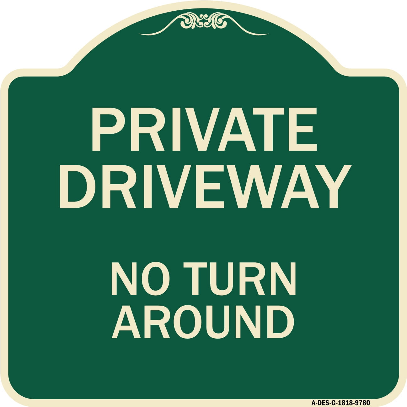 SignMission Designer Series Sign - No Parking Anytime 24 Hour Active Driveway Tow Away Zone Burgundy 18 X 18 Heavy Gauge Aluminum Architectural Sign Made - View #5