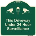 thumbnail image 1 of SignMission A-DES-G-1818-9748 18 x 18 in. Designer Series Sign - This Driveway Under 24 Hour Surveillance with Graphics Green, 1 of 4