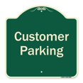 thumbnail image 1 of SignMission A-DES-G-1818-9856 18 x 18 in. Green Designer Series Sign - Customer Parking 2, 1 of 4