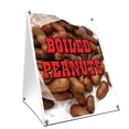 thumbnail image 1 of A-frame Sidewalk Boiled Peanuts Sign With Graphics On Each Side | 18" X 24" Print Size, 1 of 3