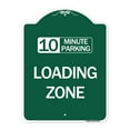 thumbnail image 1 of SignMission Designer Series Sign - 10 Minute Parking Loading Zone | Green & White 18" X 24" Heavy-Gauge Aluminum Architectural Sign | Protect Your Business & Municipality | Made in the, 1 of 4